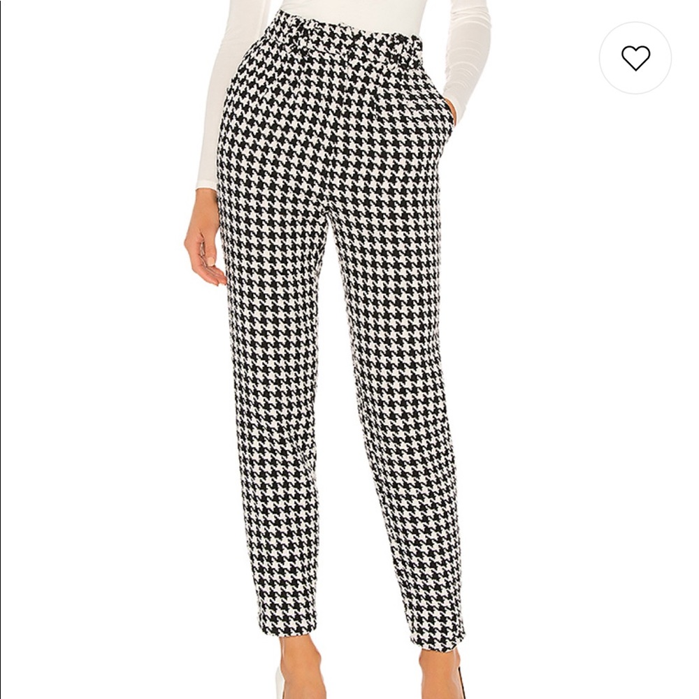 Lovers & friends revolve high waist plaid trousers